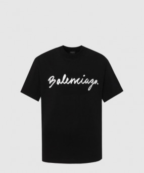 발렌시아가 로고 프린트 반팔