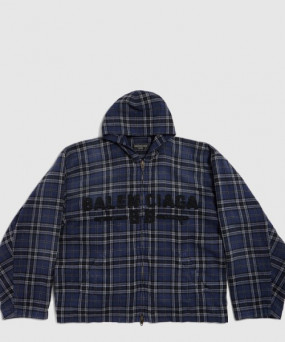 발렌시아가 후드 집업 점퍼