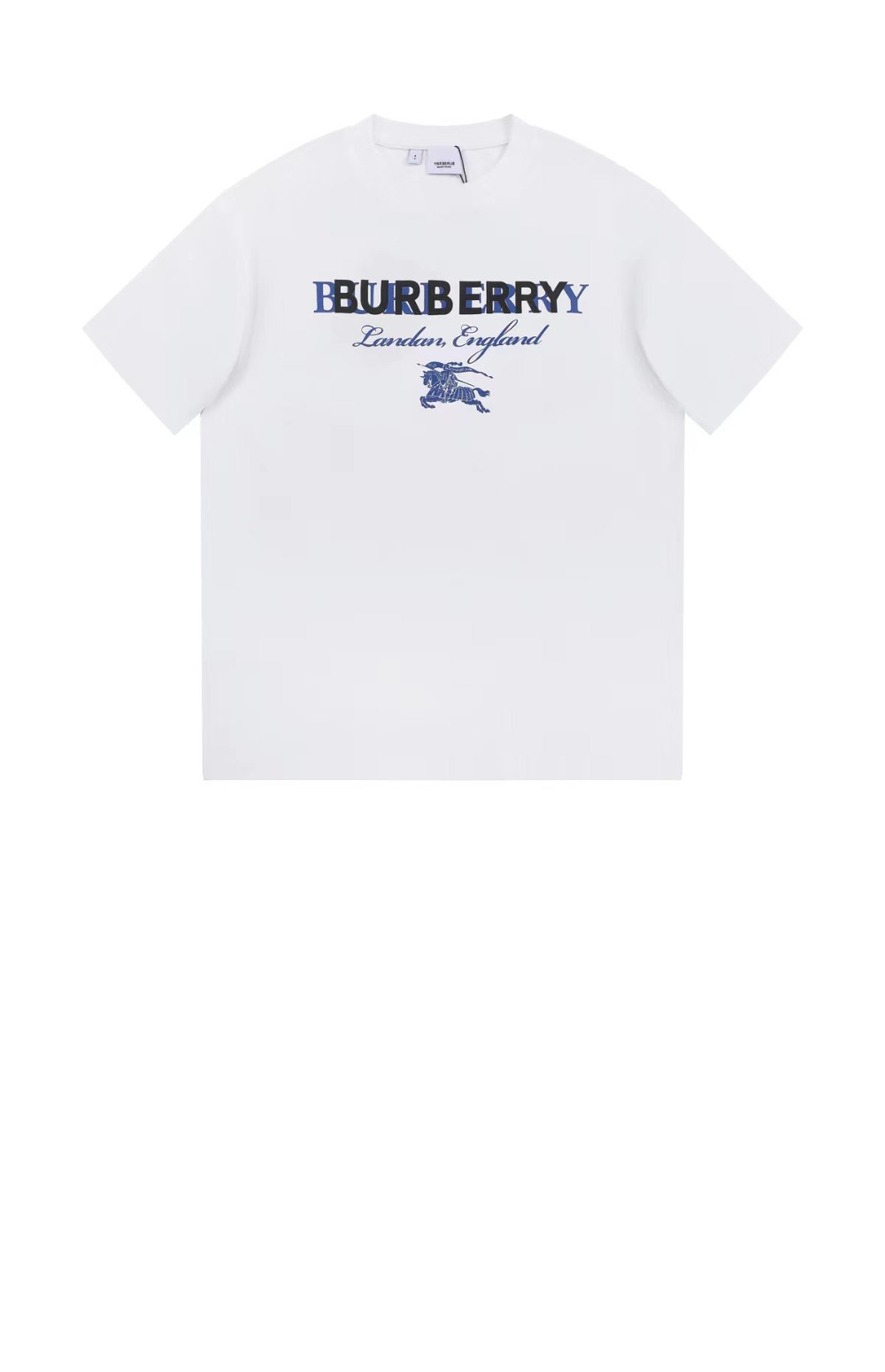 버버리 로고 코튼 티셔츠