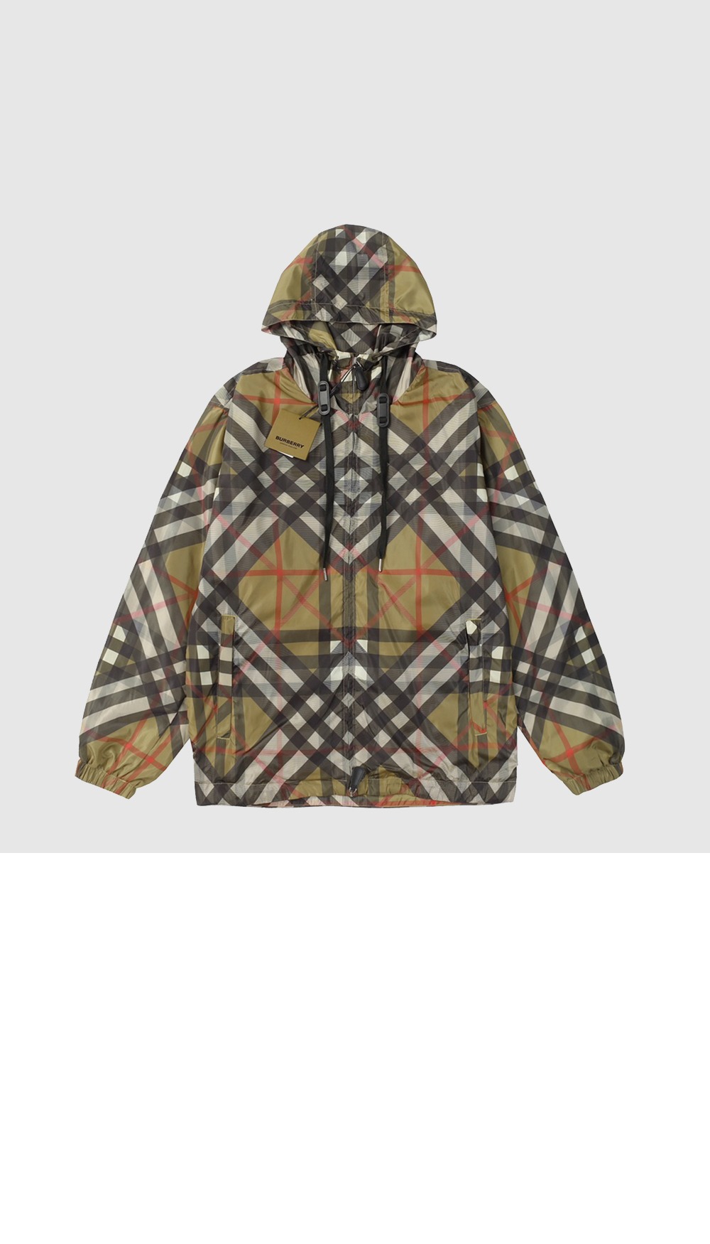 버버리 체크 나일론 재킷