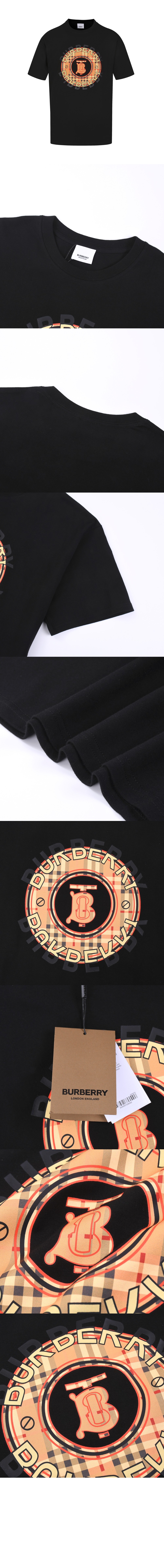 버버리 로고 코튼 티셔츠