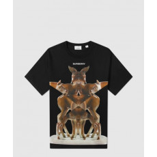 버버리 플라워 코튼 티셔츠