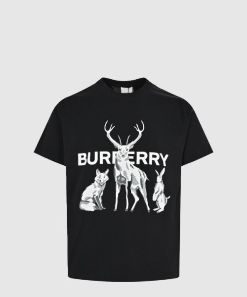 버버리 플라워 코튼 티셔츠