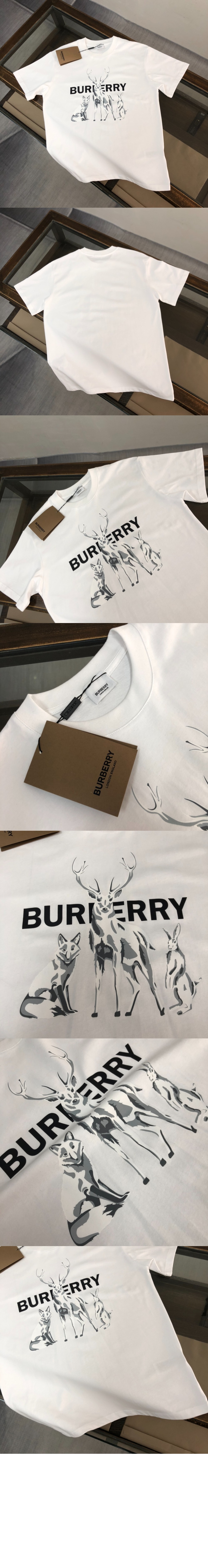 버버리 플라워 코튼 티셔츠