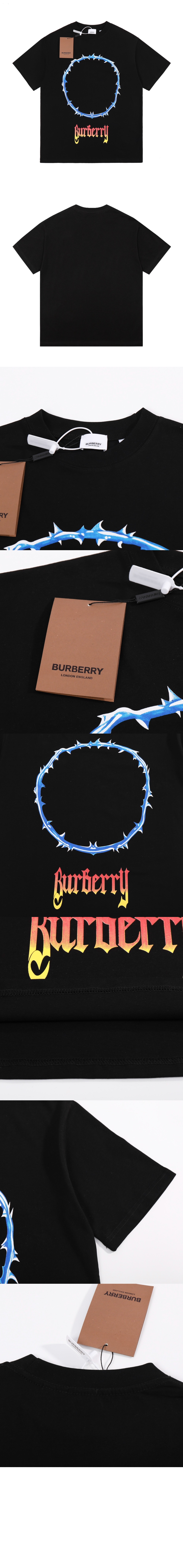 버버리 플라워 코튼 티셔츠