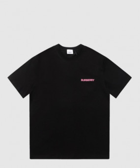 버버리 로고 코튼 티셔츠