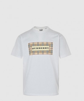 버버리 로고 코튼 티셔츠
