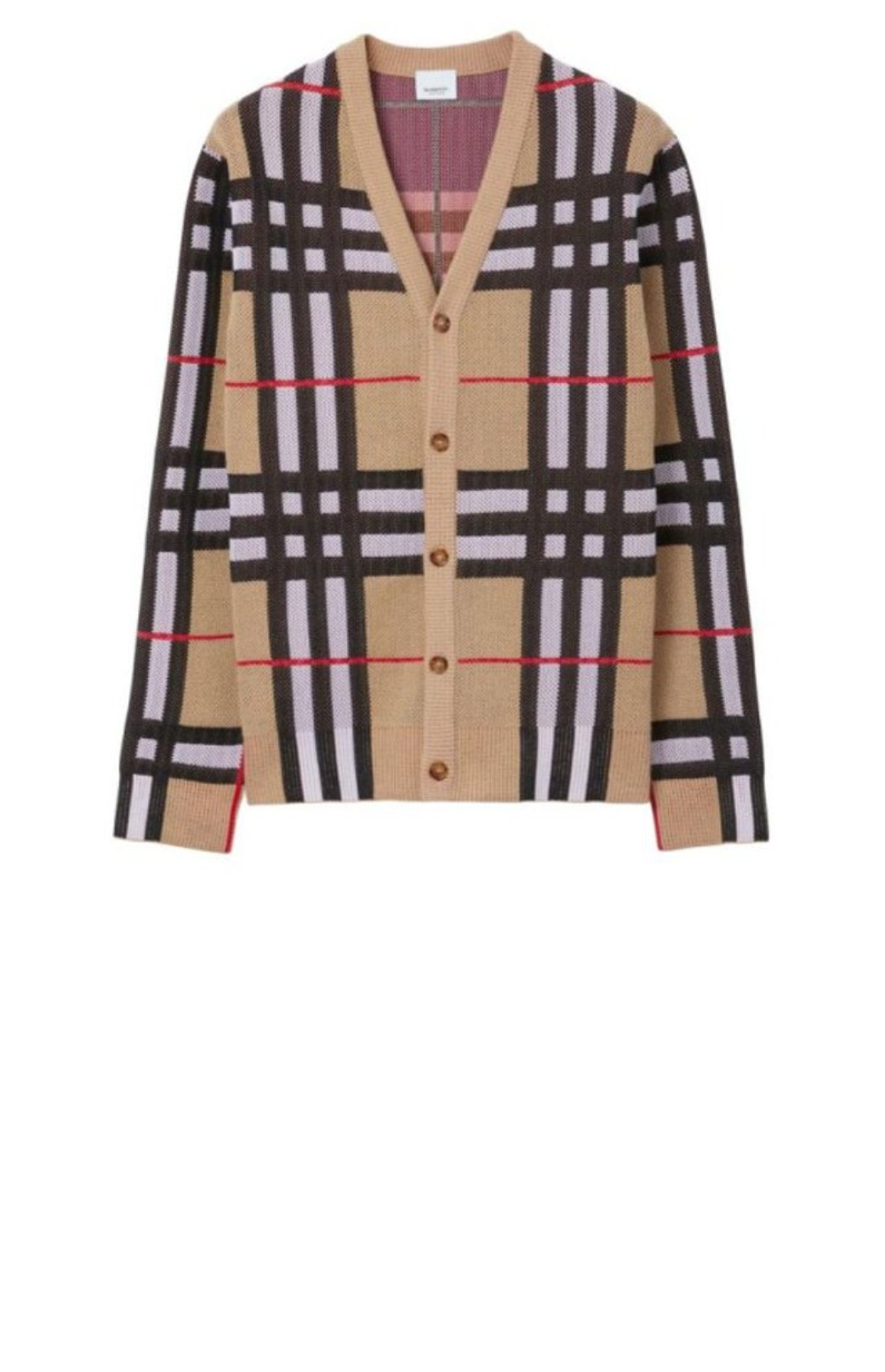 버버리 체크 테크니컬 코튼 가디건
