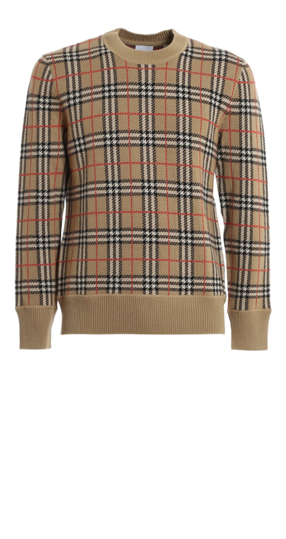 버버리 체크 울 니트