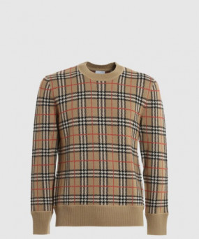 버버리 체크 울 니트