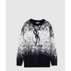 생로랑 프린트 니트 톱