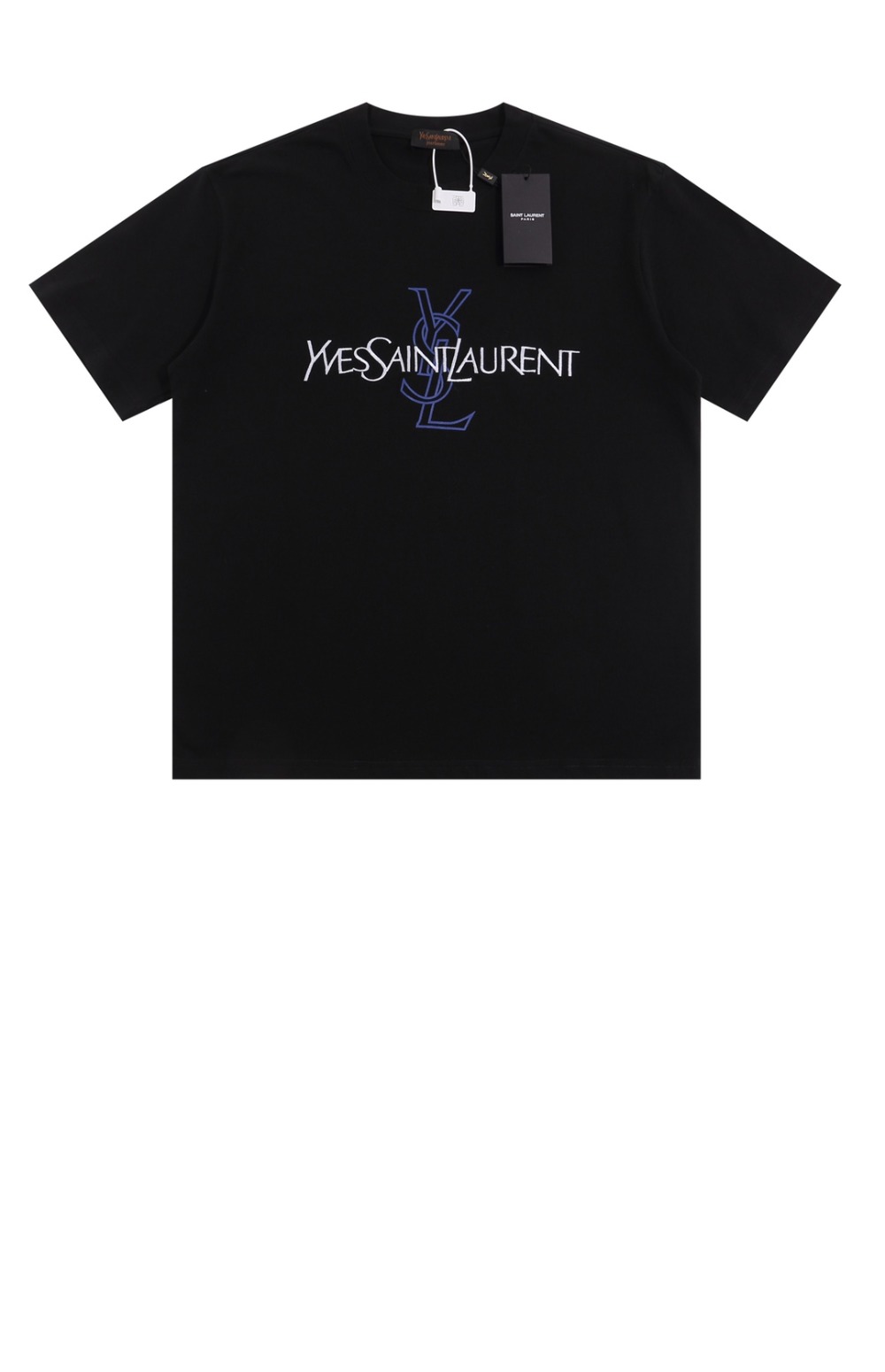 생로랑 로고 프린트 반팔