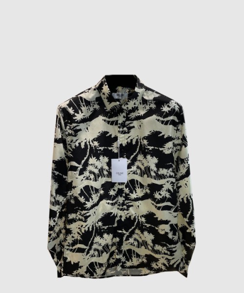 생로랑 로고 프린트 긴팔