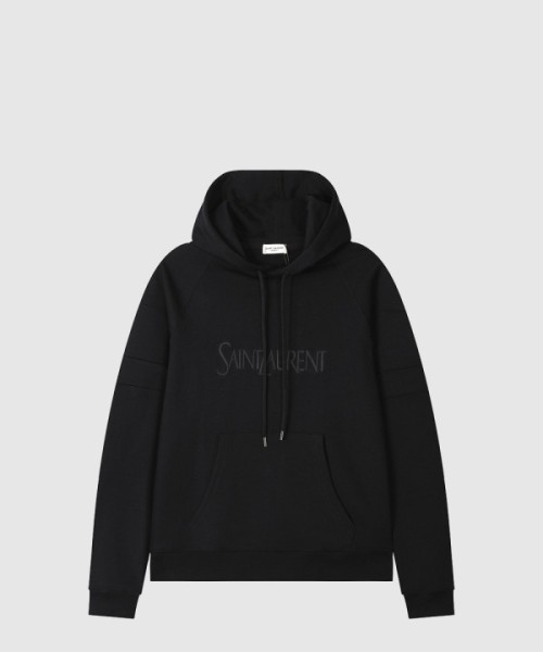 생로랑 로고 후드 긴팔