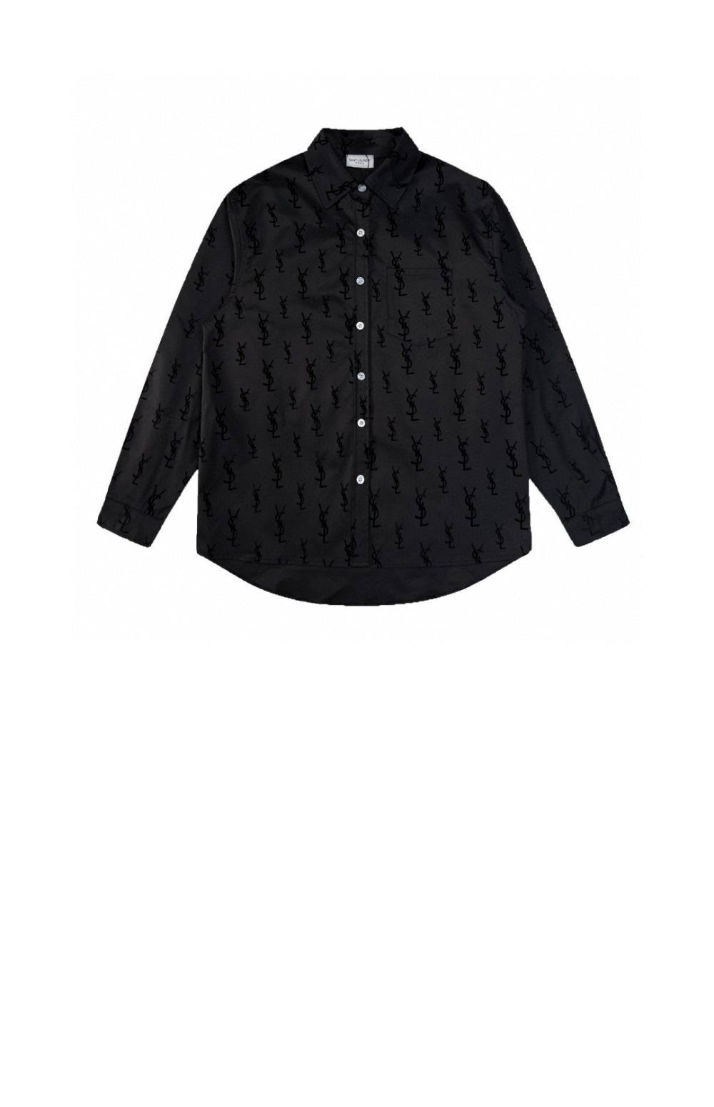 생로랑 로고 프린트 긴팔