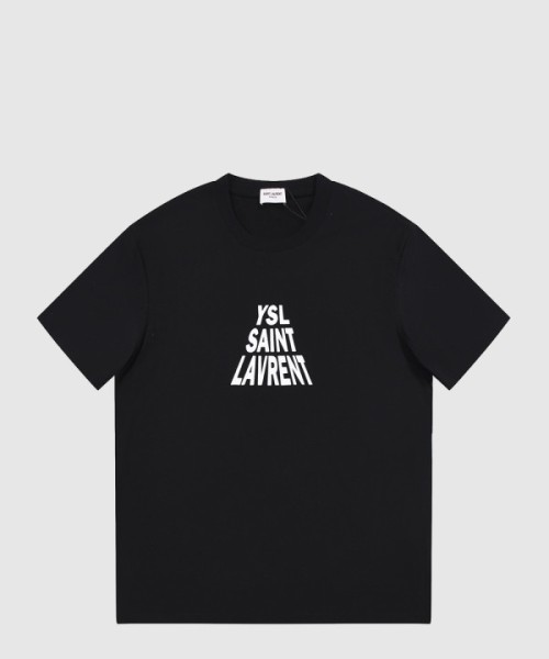 생로랑 로고 프린트 반팔