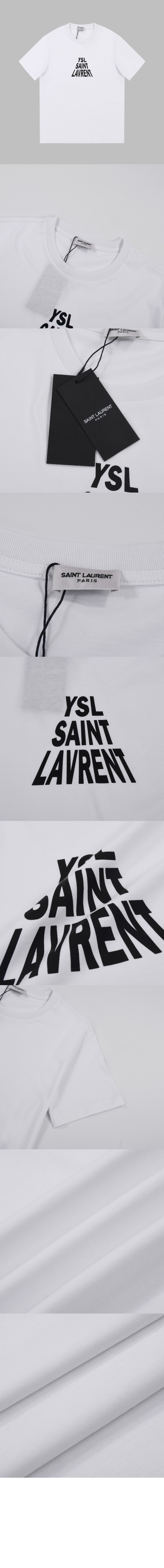 생로랑 로고 프린트 반팔