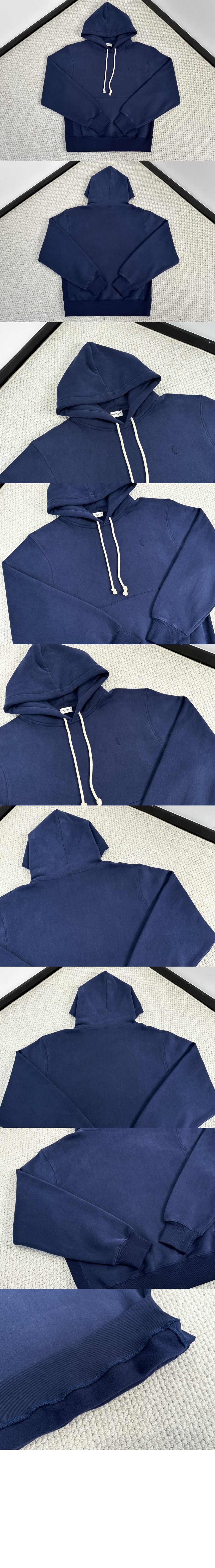 생로랑 로고 후드 긴팔