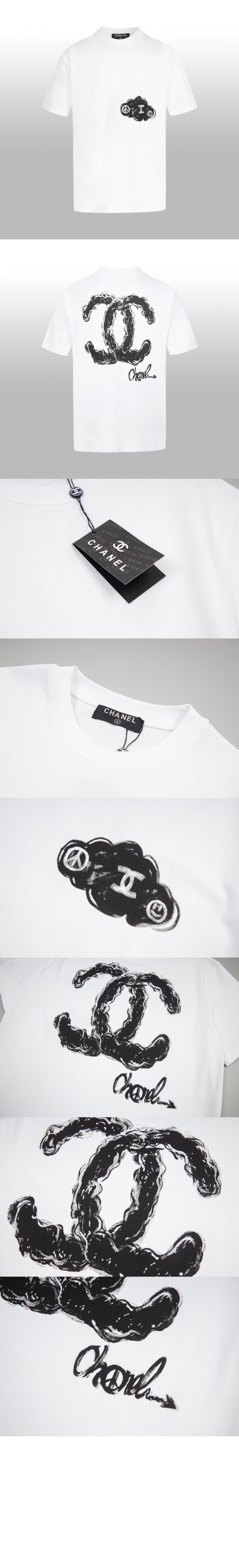 샤넬 플라워 코튼 톱