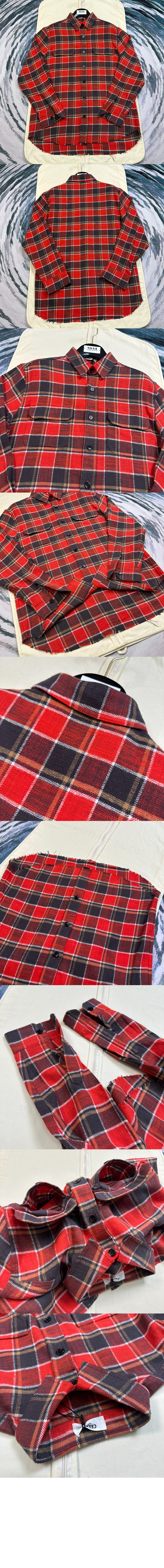 셀린느 루즈 셔츠 체크 코튼