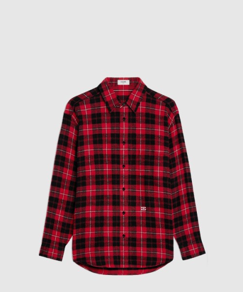 셀린느 럼버잭 셔츠 체크 코튼