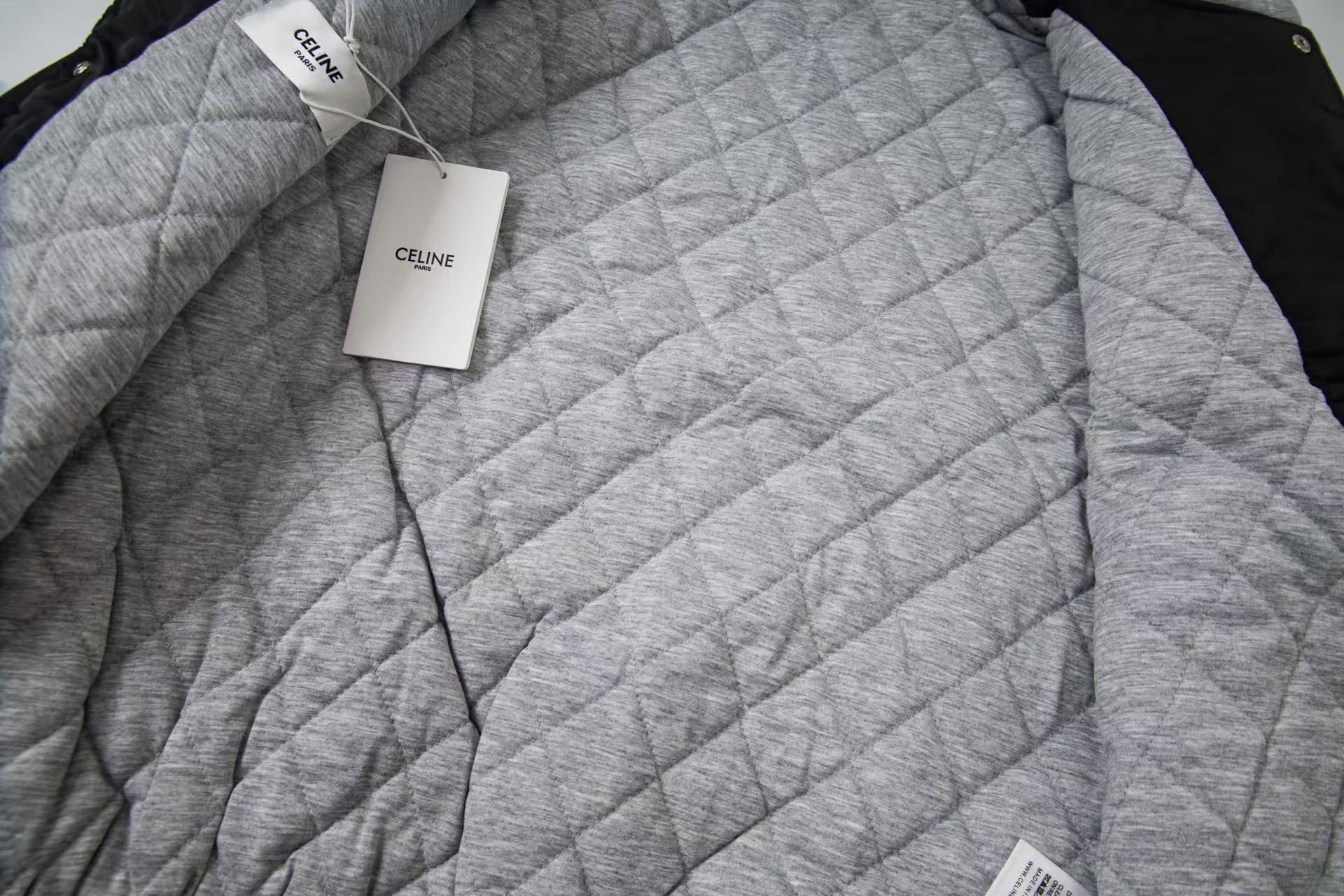 셀린느 후드 테디 자켓 블랙