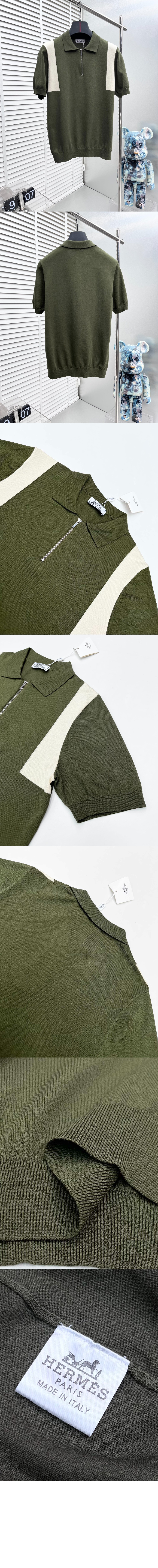 에르메스 폴로 니트 톱