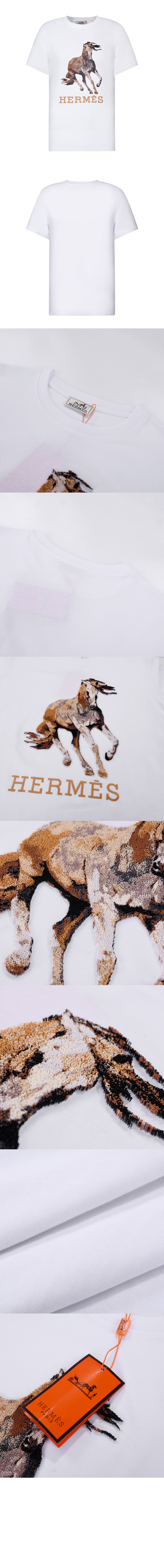 에르메스 플라워 코튼 톱