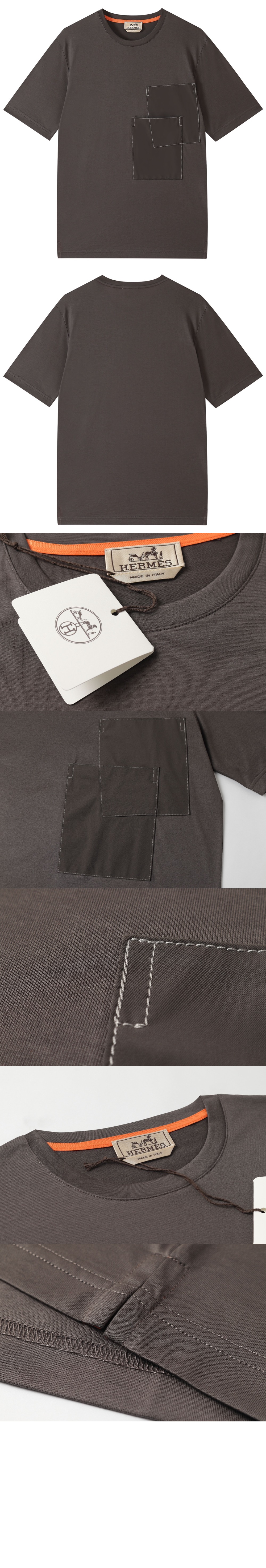 에르메스 로고 프린트 반팔