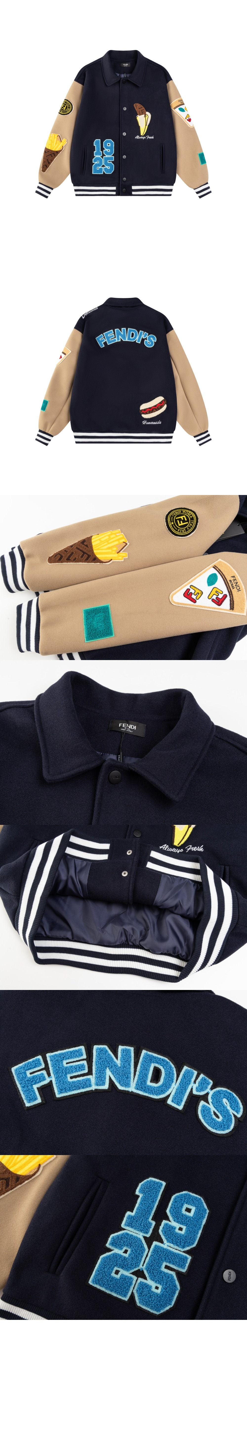 펜디 울 펜딜리셔스 보머 재킷