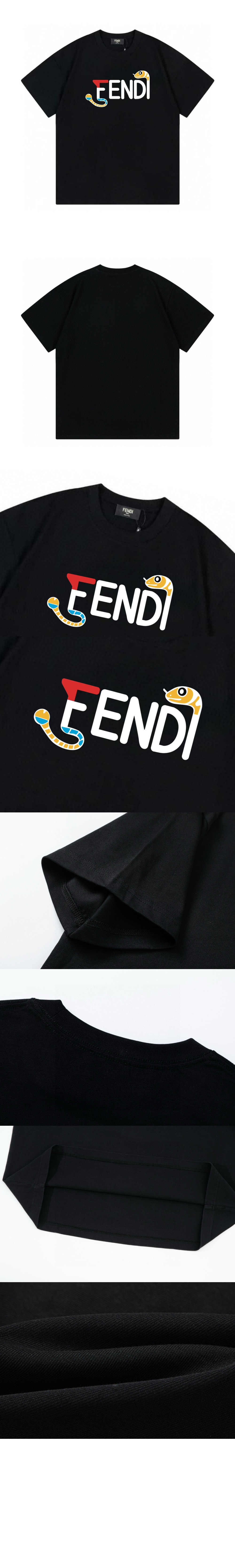 펜디 로고 프린트 반팔