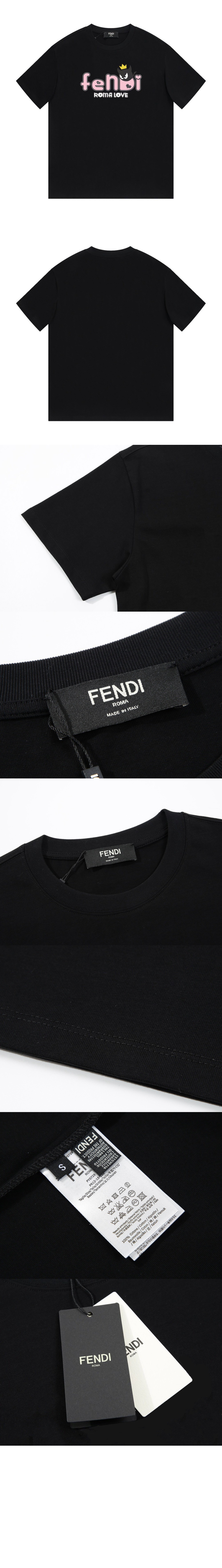 펜디 로고 프린트 반팔