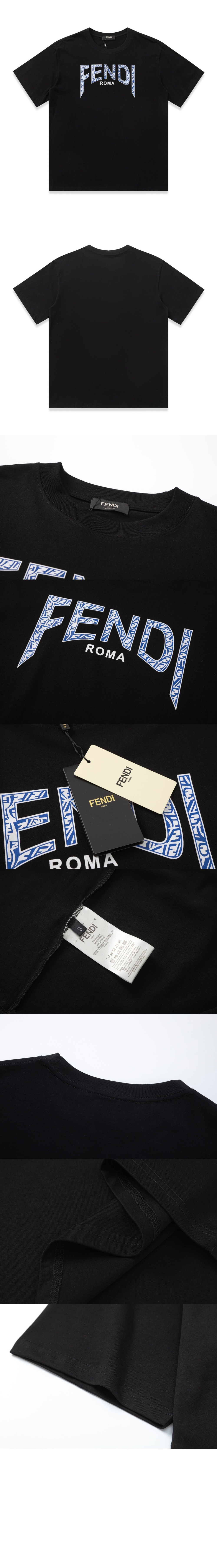 펜디 로고 프린트 반팔