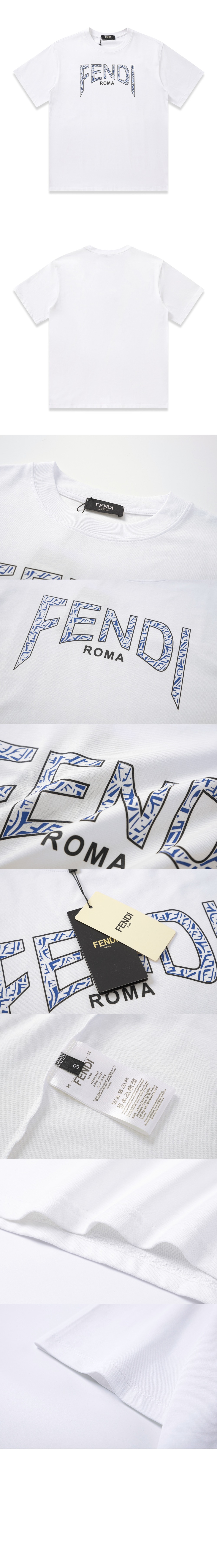 펜디 로고 프린트 반팔