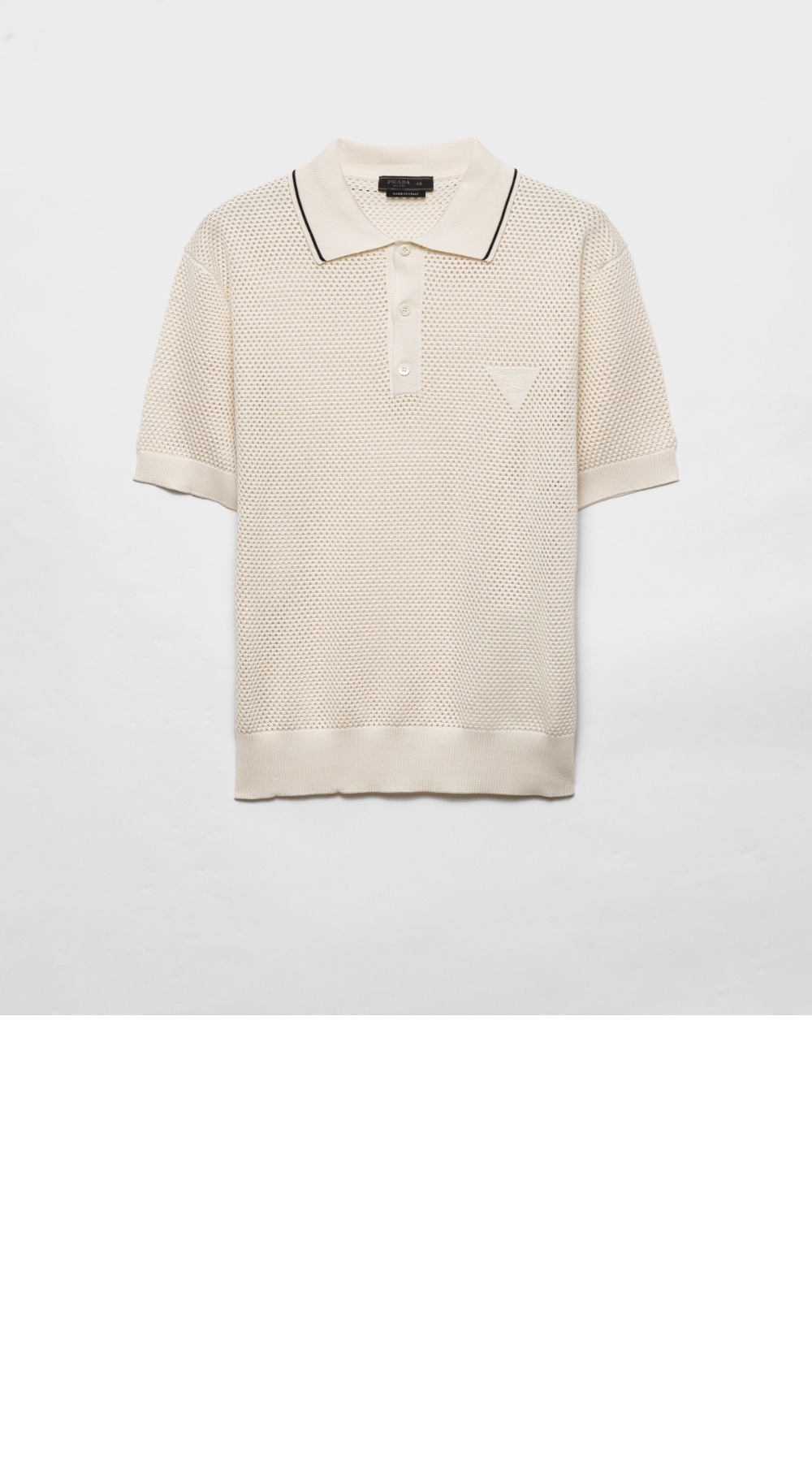 프라다 실크 앤 코튼 폴로 셔츠