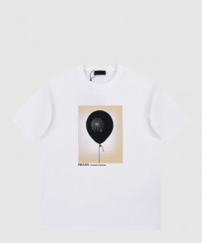 프라다 플라워 코튼 톱