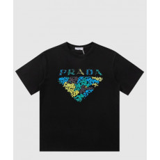 프라다 플라워 코튼 톱