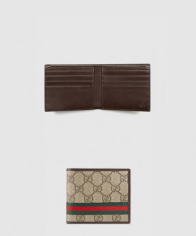 구찌 GG 수프림 웹 반지갑 138042