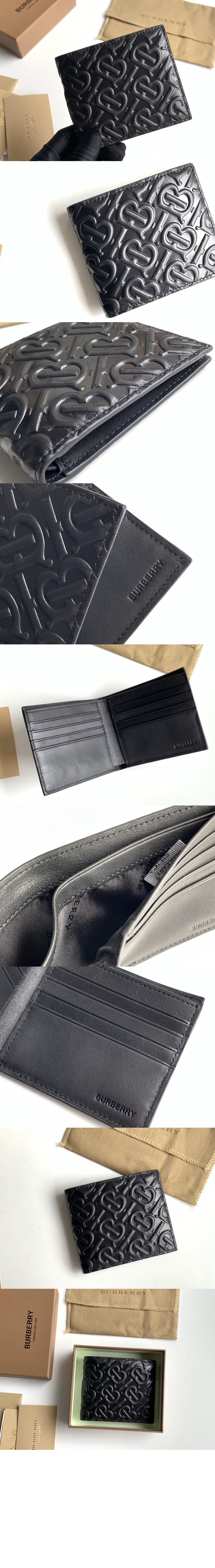 버버리 송아지 가죽 엠보 반지갑 80092031