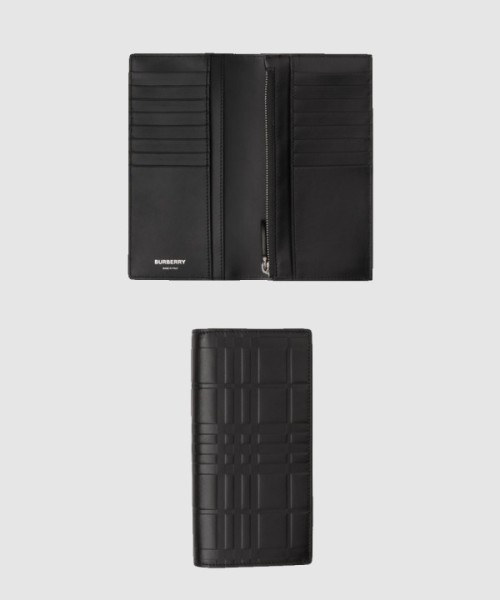 버버리 체크 엠보 가죽 장지갑 80548501