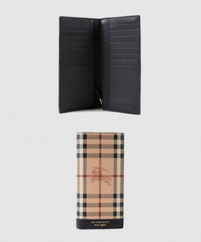 버버리 체크 패치워크 장지갑 40652351