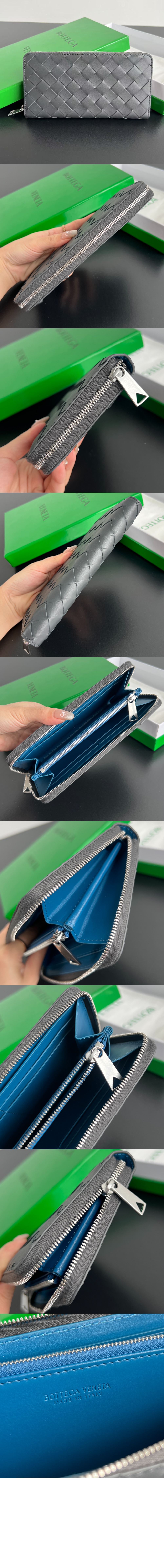 보테가베네타 인트레치아토 지퍼 어라운드 지갑 593217