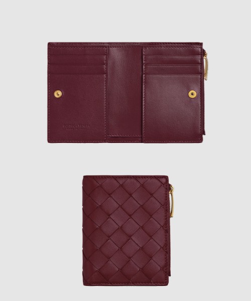 보테가베네타 스몰 인트레치아토 폴더형 지갑 742330