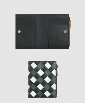 보테가베네타 스몰 카세트 폴더형 지퍼 지갑 742330