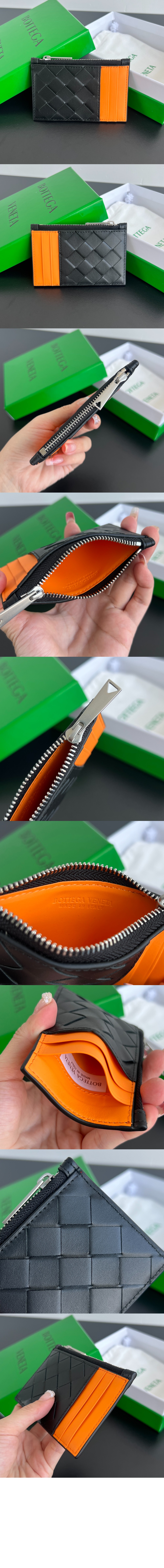 보테가베네타 인트레치아토 지퍼 카드 케이스 755985