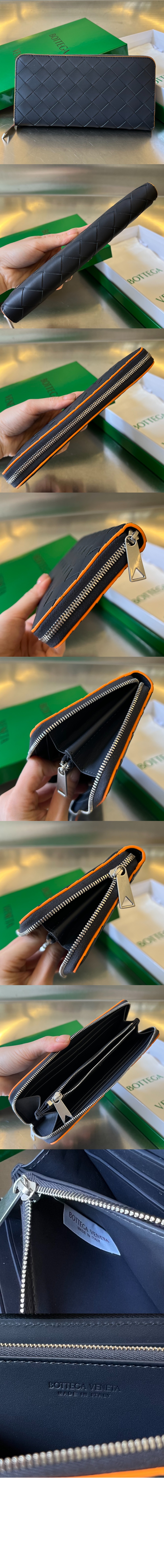 보테가베네타 인트레치아토 지퍼-어라운드 지갑 749427
