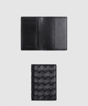 보테가베네타 인트레치아토 플랩 카드 케이스 607482