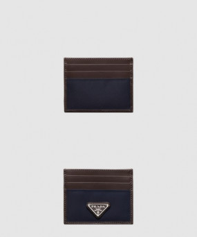 프라다 리나일론 및 가죽 카드 지갑 2MC025