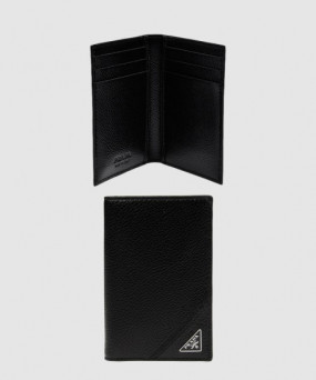 프라다 마이크로 그레인 트라이앵글 이중 카드지갑 2MC101