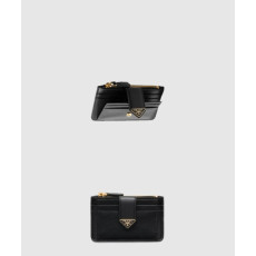 프라다 사피아노 및 가죽 카드 지갑 1MC038